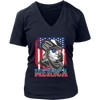 Image of VnSupertramp 4th Of July Benjamin Franklin Graphic Funny Women V-Neck T-Shirt Plus Size XL-4XL Merica Patriotic Gift - D2