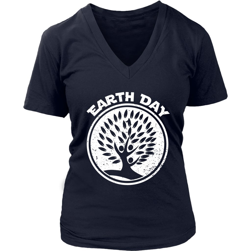 VnSupertramp Tree Hands People Lover Nature Women V-Neck T-Shirt Plus Size XL-4XL Happy Earth Day Tee 2019 - D2