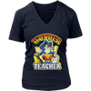Image of Wonder Teacher Women V-Neck Shirt Teacher Life Back To School Tee Official VnSupertramp Apparel