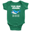 Image of VnSupertramp Baby Brother Sister Shark Personalized Name Onesie Birthday Gift-D8