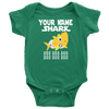 Image of VnSupertramp Baby Brother Sister Shark Personalized Name Onesie Birthday Gift-D4