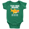 Image of VnSupertramp Baby Brother Sister Shark Personalized Name Onesie Birthday Gift-D3
