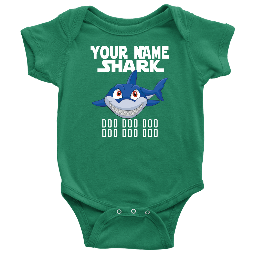 VnSupertramp Baby Brother Sister Shark Personalized Name Onesie Birthday Gift-D7
