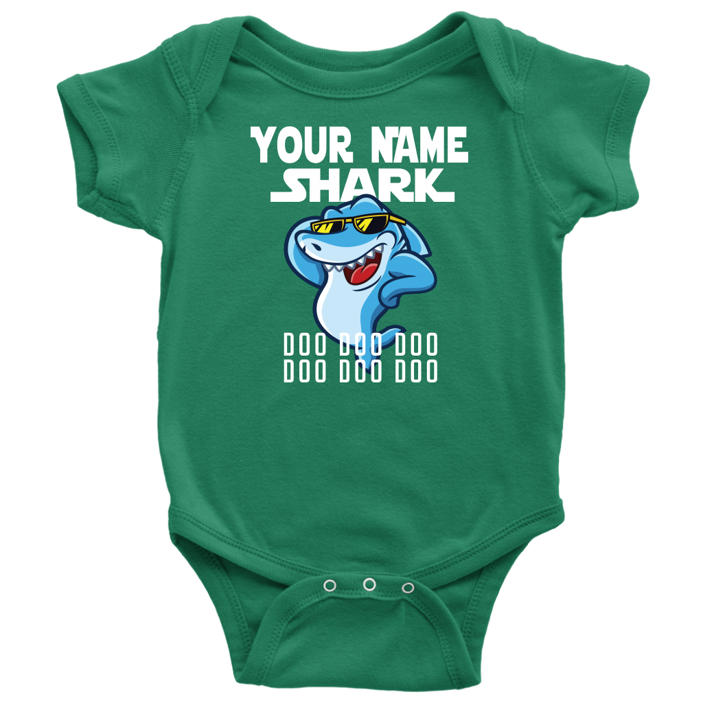 VnSupertramp Baby Brother Sister Shark Personalized Name Onesie Birthday Gift-D6