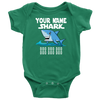 Image of VnSupertramp Baby Brother Sister Shark Personalized Name Onesie Birthday Gift-D5