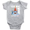Image of Official VnSupertramp Baby Shark Doo Doo Doo Personalized Name and Age Onesie Birthday Party Gift for Kids - D3