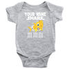 Image of VnSupertramp Baby Brother Sister Shark Personalized Name Onesie Birthday Gift-D4