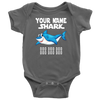 Image of VnSupertramp Baby Brother Sister Shark Personalized Name Onesie Birthday Gift-D8