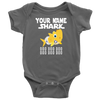 Image of VnSupertramp Baby Brother Sister Shark Personalized Name Onesie Birthday Gift-D4