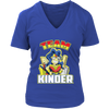 Image of VnSupertramp Team Kinder Kindergarten Wonder Teacher Women V-Neck T-Shirt - Back To School 1st Day of School Funny Superheroes Gift Tee