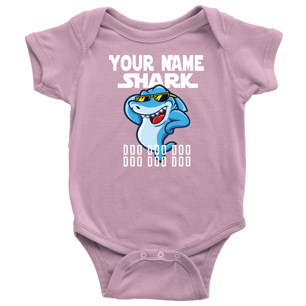 VnSupertramp Baby Brother Sister Shark Personalized Name Onesie Birthday Gift-D6