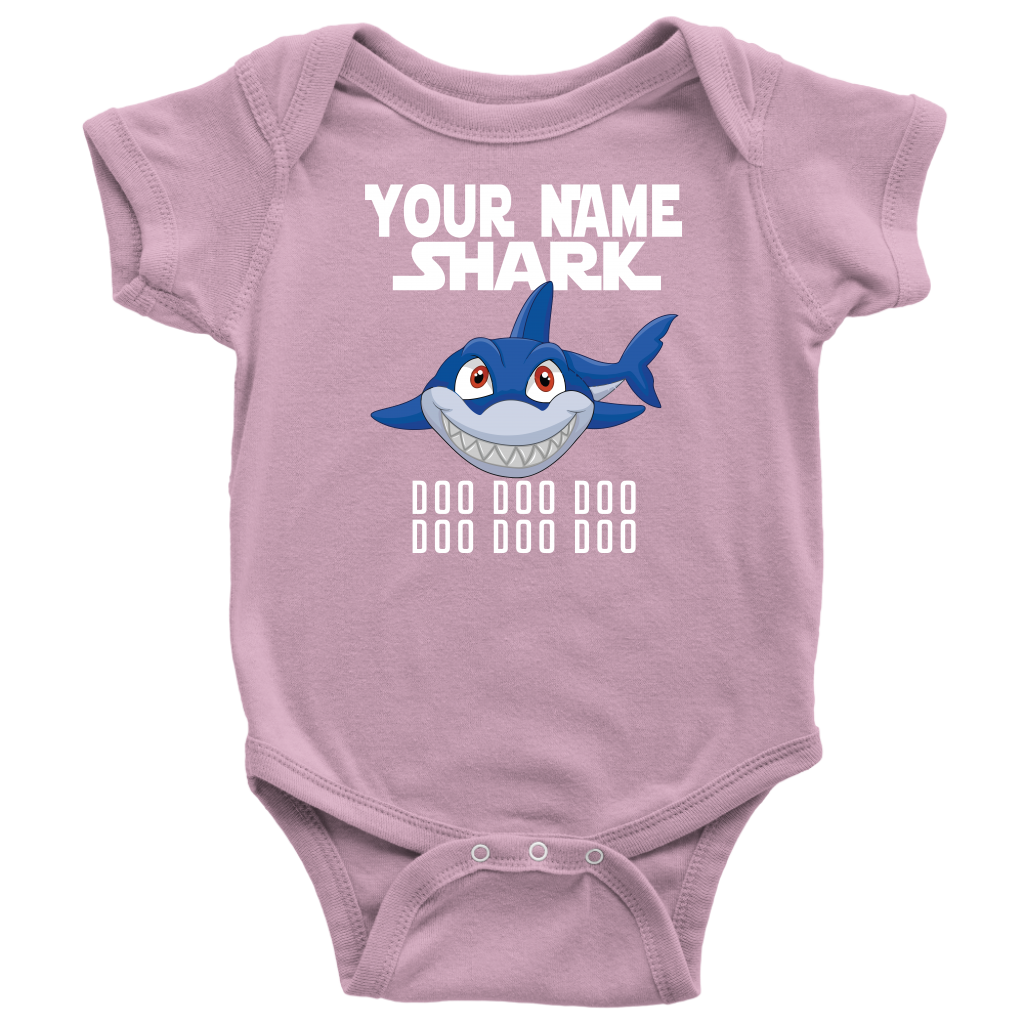 VnSupertramp Baby Brother Sister Shark Personalized Name Onesie Birthday Gift-D7
