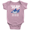 Image of VnSupertramp Baby Brother Sister Shark Personalized Name Onesie Birthday Gift-D7