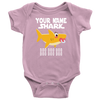 Image of VnSupertramp Baby Brother Sister Shark Personalized Name Onesie Birthday Gift-D3