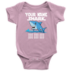 Image of VnSupertramp Baby Brother Sister Shark Personalized Name Onesie Birthday Gift-D5