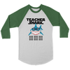 Image of VnSupertramp Teacher Shark Doo Doo Doo Men Women Raglan T-Shirt Back To School Appreciation Gift Tee D3