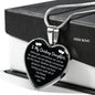 SHE THAT BREATHES Father Daughter Necklace, Silver Chain Heart Pendant Gifts, Absent Father Daughter