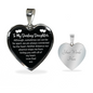 SHE THAT BREATHES Father Daughter Necklace, Silver Chain Heart Pendant Gifts, Absent Father Daughter