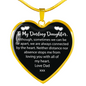 SHE THAT BREATHES Father Daughter Necklace, Silver Chain Heart Pendant Gifts, Absent Father Daughter