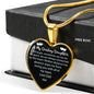 SHE THAT BREATHES Father Daughter Necklace, Silver Chain Heart Pendant Gifts, Absent Father Daughter
