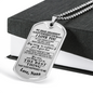 Grandmother to Grandson Military Dog tag - My Grandson Necklace Love Nana Custom - Birthday Gifts for 5th Boys, 30 inch Silver Beaded Chain Included with Purchase