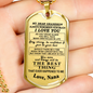Grandmother to Grandson Military Dog tag - My Grandson Necklace Love Nana Custom - Birthday Gifts for 5th Boys, 30 inch Silver Beaded Chain Included with Purchase