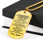 Grandmother to Grandson Military Dog tag - My Grandson Necklace Love Nana Custom - Birthday Gifts for 5th Boys, 30 inch Silver Beaded Chain Included with Purchase