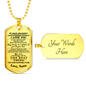 Grandmother to Grandson Military Dog tag - My Grandson Necklace Love Nana Custom - Birthday Gifts for 5th Boys, 30 inch Silver Beaded Chain Included with Purchase
