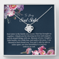 Soul Sister Necklace with Message Card, Unbiological Sister Necklace Gift, Soul Sister Gifts, BFF Birthday Gift, Bestie Love Knot Necklace