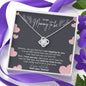 Mommy, Love You From Your Tummy Love Knot Necklace | Pregnancy Gift for Mommy | Gift for Mommy from Baby Bump | Mom Necklace Customize Message Card