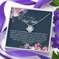 Soul Sister Necklace with Message Card, Unbiological Sister Necklace Gift, Soul Sister Gifts, BFF Birthday Gift, Bestie Love Knot Necklace