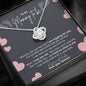 Mommy, Love You From Your Tummy Love Knot Necklace | Pregnancy Gift for Mommy | Gift for Mommy from Baby Bump | Mom Necklace Customize Message Card