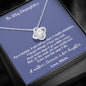 To My Daughter Love Knot Necklace Gift - Birthday Present, Mother Daughter Jewelry, Gift for Daughter from Mom Customize Message Card