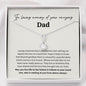 Sympathy Gifts for Loss of Father, Loss of Dad Gift Necklace, Father Memorial Gifts, Dad Condolence Gift, Grief Gift, Sympathy Gift for Dad, In Memory of Dad, Dad Remembrance Gift, Sorry for Your loss Message Card, Bereavement Gift, White Gold Necklace