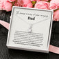 Sympathy Gifts for Loss of Father, Loss of Dad Gift Necklace, Father Memorial Gifts, Dad Condolence Gift, Grief Gift, Sympathy Gift for Dad, In Memory of Dad, Dad Remembrance Gift, Sorry for Your loss Message Card, Bereavement Gift, White Gold Necklace