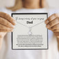 Sympathy Gifts for Loss of Father, Loss of Dad Gift Necklace, Father Memorial Gifts, Dad Condolence Gift, Grief Gift, Sympathy Gift for Dad, In Memory of Dad, Dad Remembrance Gift, Sorry for Your loss Message Card, Bereavement Gift, White Gold Necklace