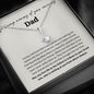 Sympathy Gifts for Loss of Father, Loss of Dad Gift Necklace, Father Memorial Gifts, Dad Condolence Gift, Grief Gift, Sympathy Gift for Dad, In Memory of Dad, Dad Remembrance Gift, Sorry for Your loss Message Card, Bereavement Gift, White Gold Necklace