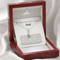 Sympathy Gifts for Loss of Father, Loss of Dad Gift Necklace, Father Memorial Gifts, Dad Condolence Gift, Grief Gift, Sympathy Gift for Dad, In Memory of Dad, Dad Remembrance Gift, Sorry for Your loss Message Card, Bereavement Gift, White Gold Necklace