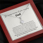 Sympathy Gifts for Loss of Father, Loss of Dad Gift Necklace, Father Memorial Gifts, Dad Condolence Gift, Grief Gift, Sympathy Gift for Dad, In Memory of Dad, Dad Remembrance Gift, Sorry for Your loss Message Card, Bereavement Gift, White Gold Necklace