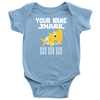 Image of VnSupertramp Baby Brother Sister Shark Personalized Name Onesie Birthday Gift-D4