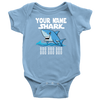 Image of VnSupertramp Baby Brother Sister Shark Personalized Name Onesie Birthday Gift-D5