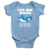 Image of VnSupertramp Baby Brother Sister Shark Personalized Name Onesie Birthday Gift-D8