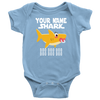 Image of VnSupertramp Baby Brother Sister Shark Personalized Name Onesie Birthday Gift-D3