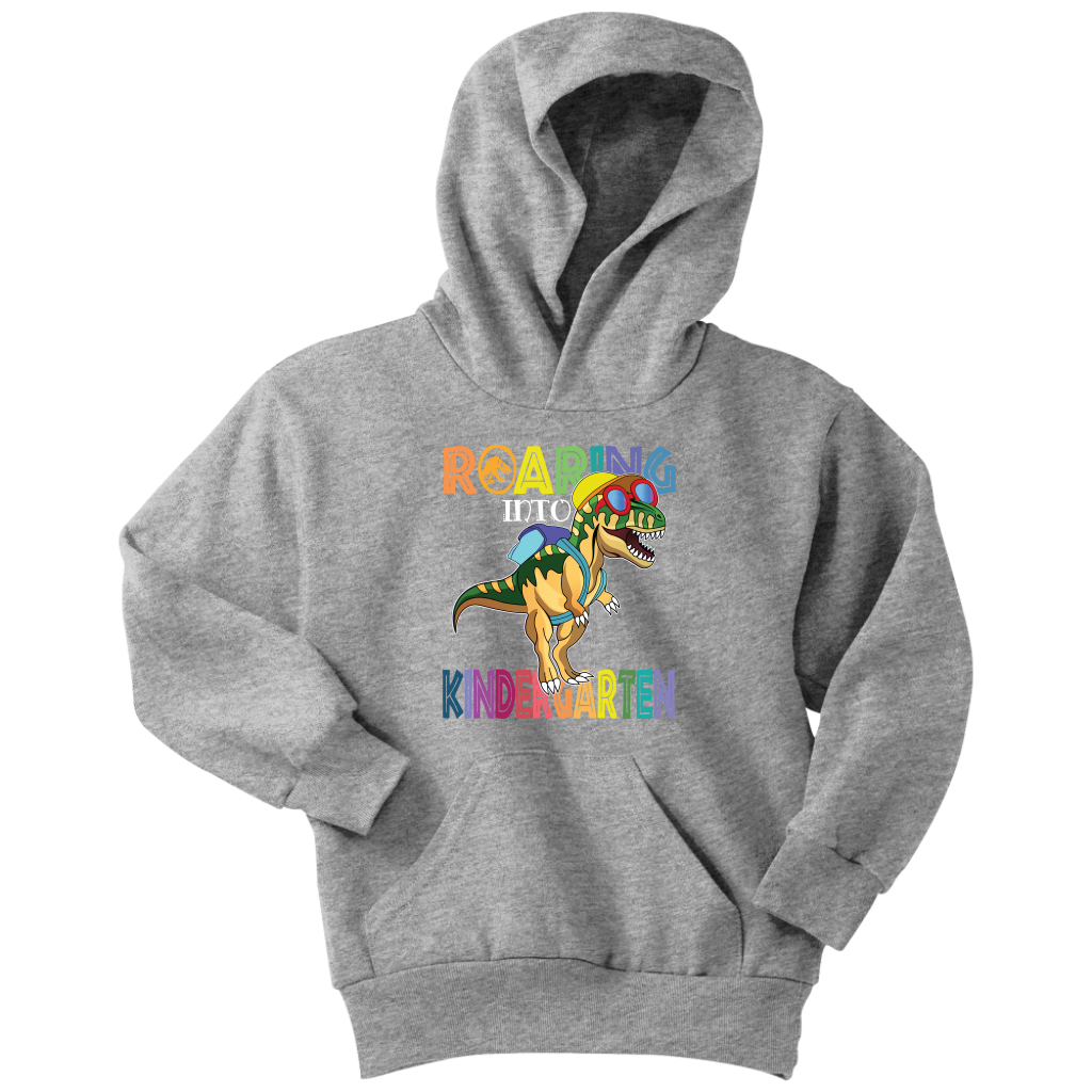 VnSupertramp Roaring Kindergarten Dinosaur T-Rex Youth Hoodie Back to School