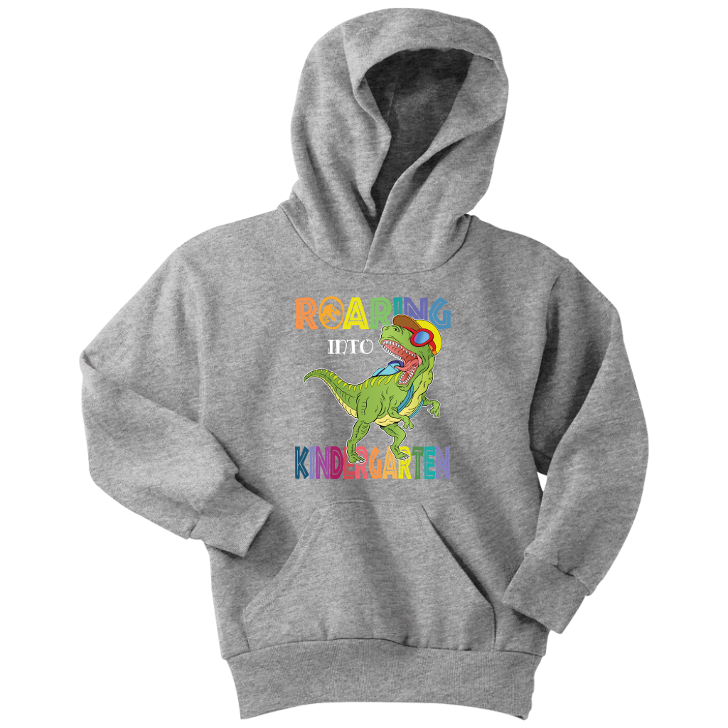 VnSupertramp Roaring Kindergarten Dinosaur T-Rex Youth Hoodie Back to School