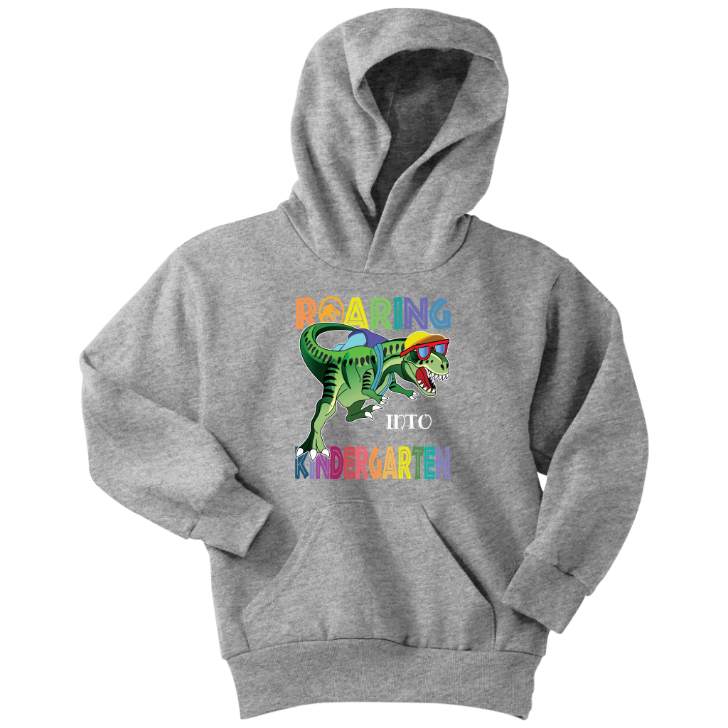 VnSupertramp Roaring Kindergarten Dinosaur T-Rex Youth Hoodie Back to School