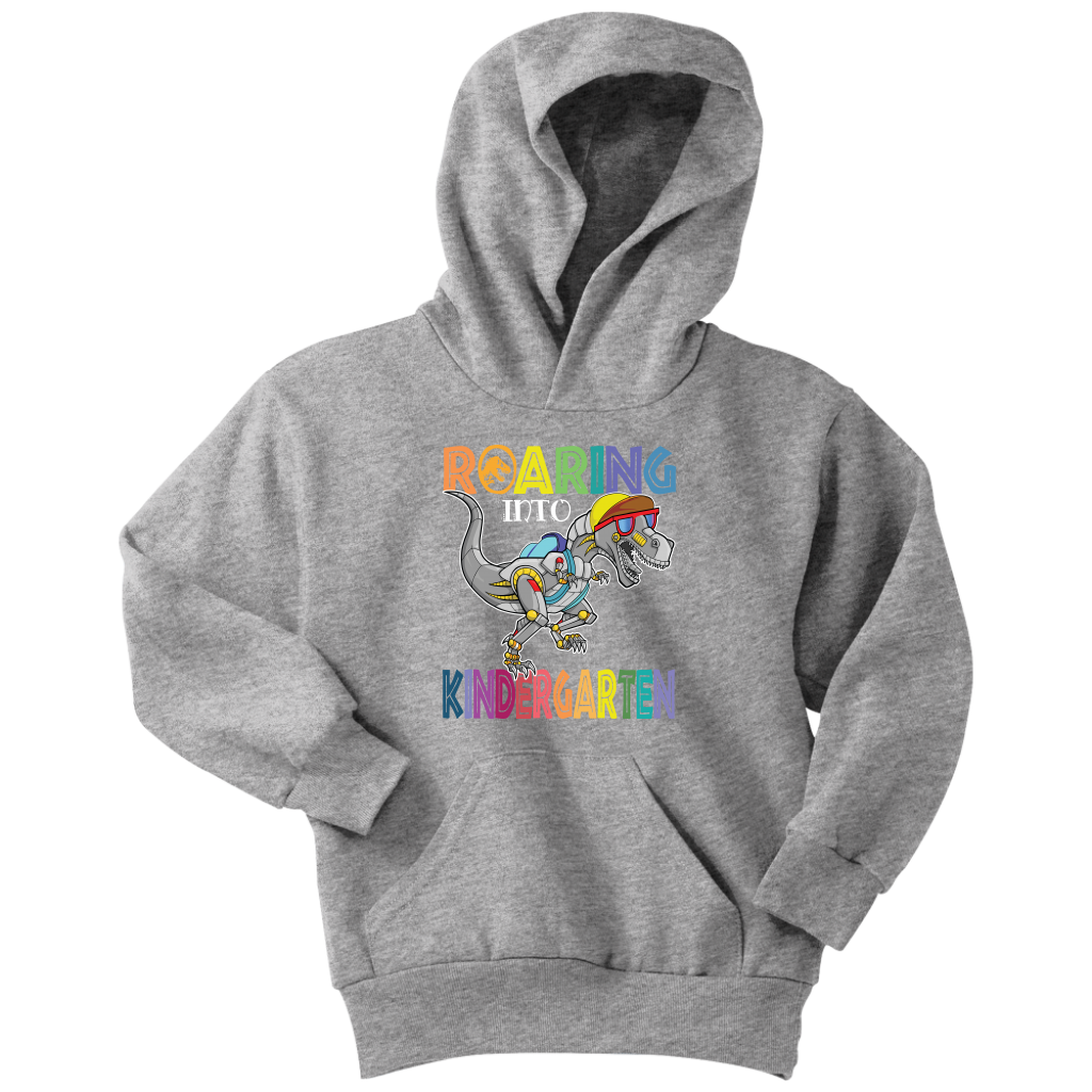 VnSupertramp Roaring Kindergarten Dinosaur T-Rex Youth Hoodie Back to School