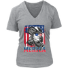 Image of VnSupertramp 4th Of July Benjamin Franklin Graphic Funny Women V-Neck T-Shirt Plus Size XL-4XL Merica Patriotic Gift - D2