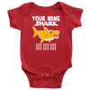 Image of VnSupertramp Baby Brother Sister Shark Personalized Name Onesie Birthday Gift-D3
