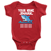 Image of VnSupertramp Baby Brother Sister Shark Personalized Name Onesie Birthday Gift-D5